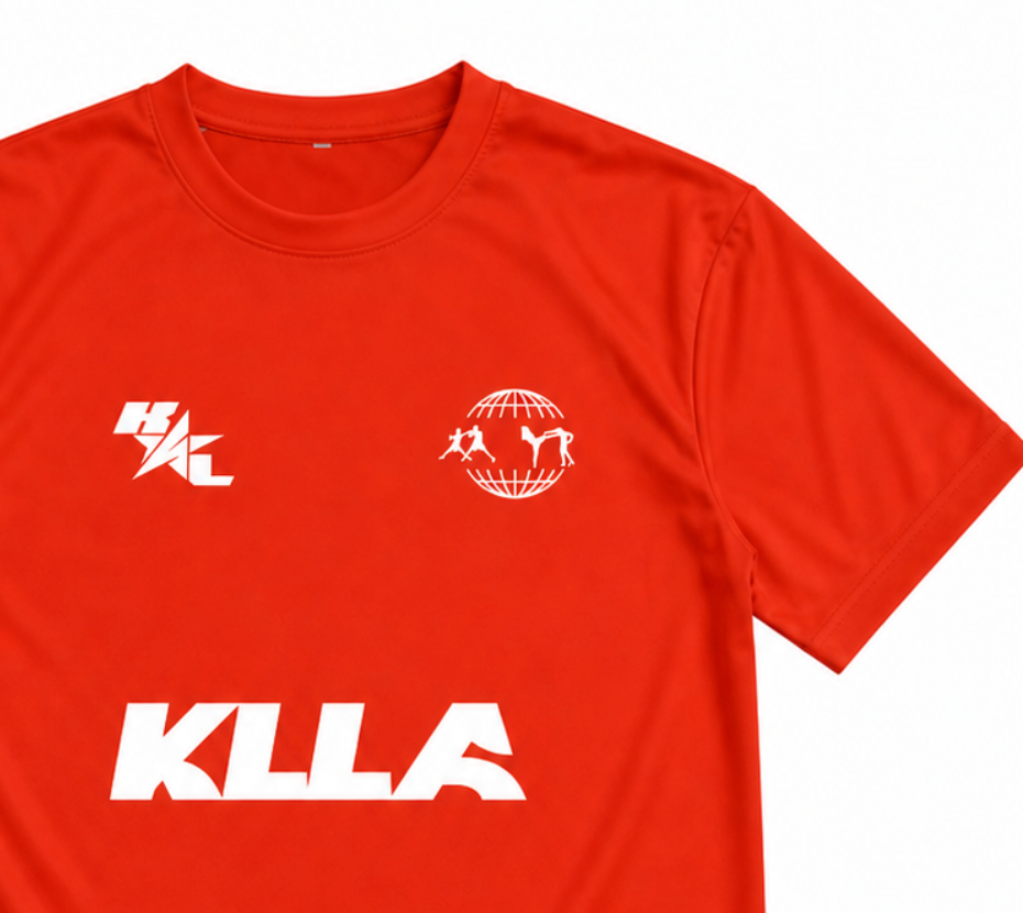 KLLA Origins Performance Tee – (Orange Flame/White)
